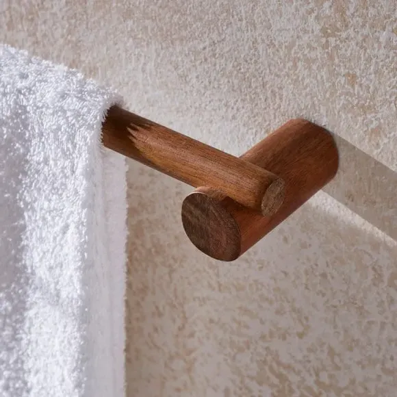 Long Towel Rail - Natural, Acacia Wood