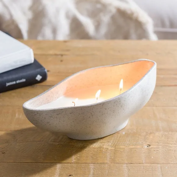Multi Wick Candle Sea Salt Rosemary - White