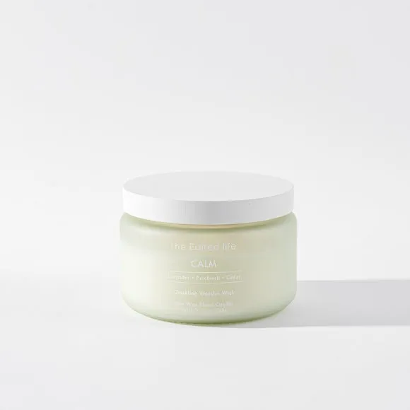 Multi Wick Crackle Candle - White, Glass