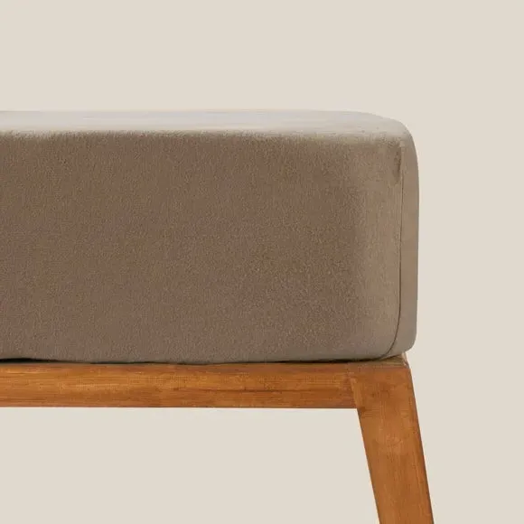 Organic Brushed Cotton Fitted Sheet - Natural