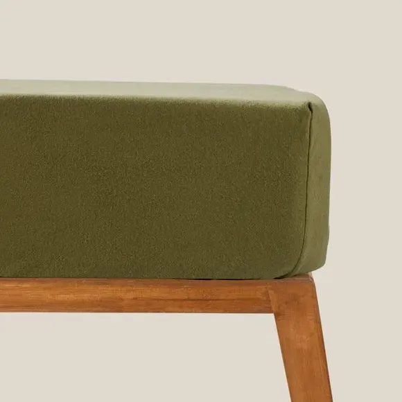 Organic Brushed Cotton Fitted Sheet - Olive