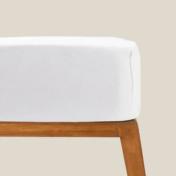 Organic Brushed Cotton Fitted Sheet - White