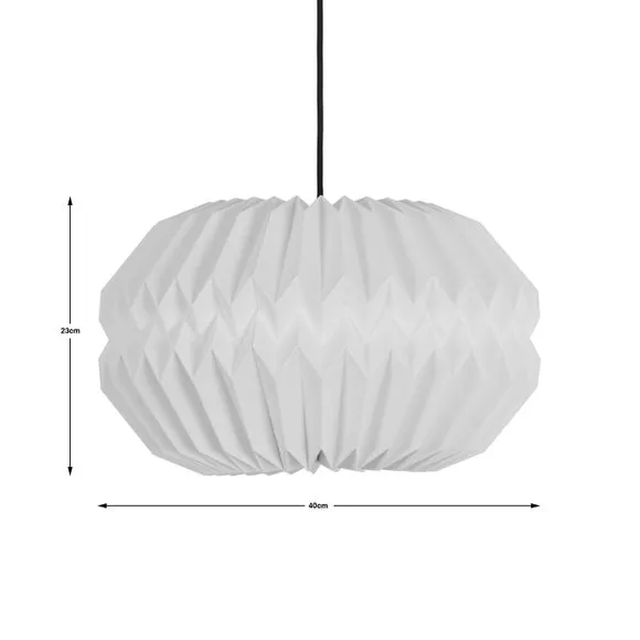 Origami Pendant Light Shade - White, Paper