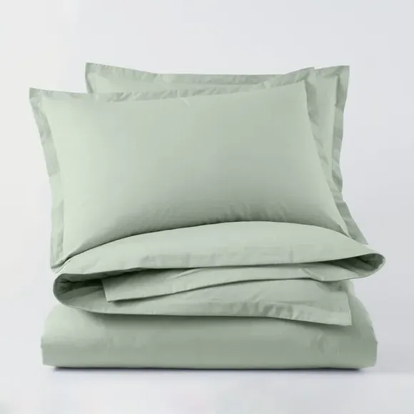 Oxford Pillowcase with Envelope Closure - Sage
