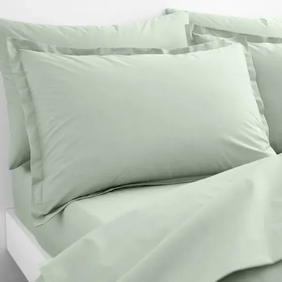 Oxford Pillowcase with Envelope Closure - Sage