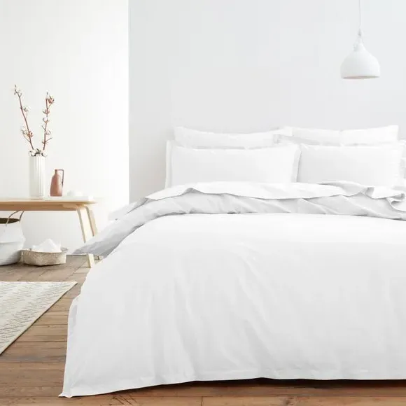 Oxford Pillowcase with Envelope Closure - White