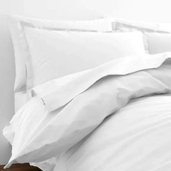 Oxford Pillowcase with Envelope Closure - White