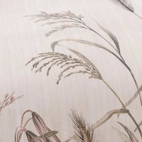 Oxford Pillowcase with Floral Design - Natural, Cotton