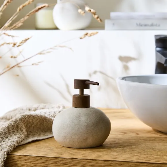 Pebble Soap Dispenser - Cream, Ceramic image