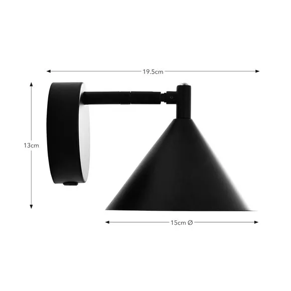 Rechargeable LED Wall Light Touch Dimmable - Black