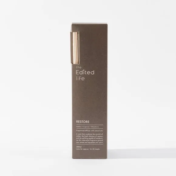 Reed Diffuser with Natural Reeds - Brown, Glass