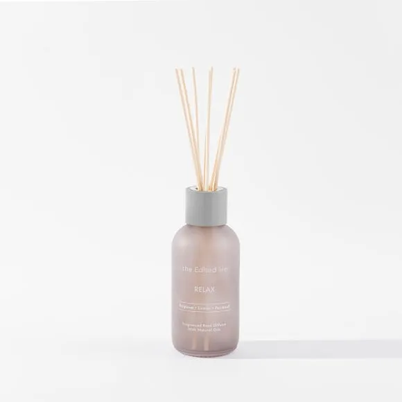Reed Diffuser with Natural Reeds - Grey, Glass