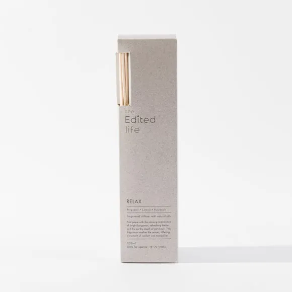 Reed Diffuser with Natural Reeds - Grey, Glass