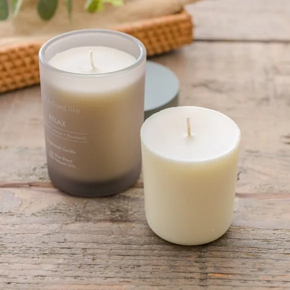 Relax Candle & Refill Gift Set - Grey