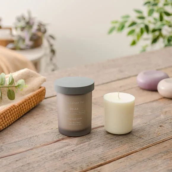 Relax Candle & Refill Gift Set - Grey