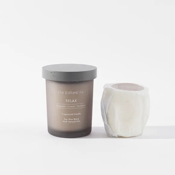 Relax Candle & Refill Gift Set - Grey