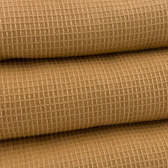 Reversible Waffle Towel - Caramel, Organic Cotton