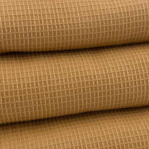 Reversible Waffle Towel - Caramel, Organic Cotton