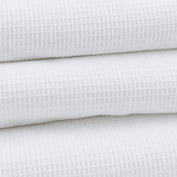 Reversible Waffle Towel - White, Organic Cotton