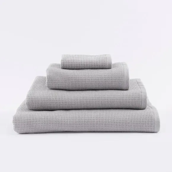 Reversible Waffle Towel - Winter Grey, Organic Cotton