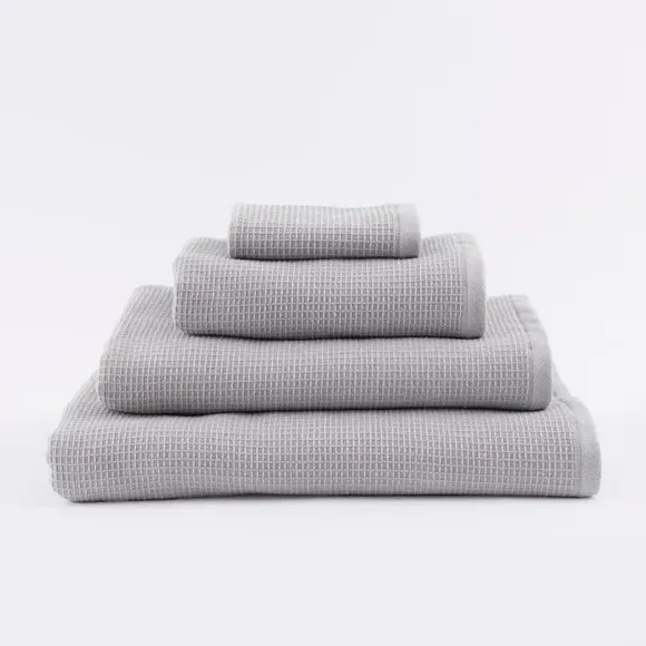 Reversible Waffle Towel - Winter Grey, Organic Cotton