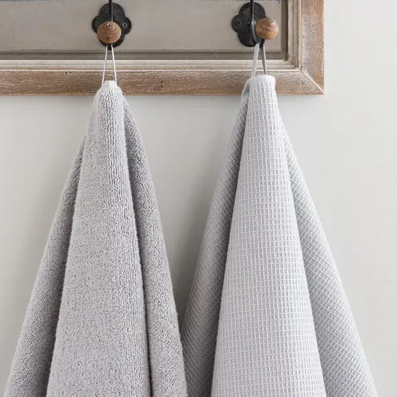 Reversible Waffle Towel - Winter Grey, Organic Cotton