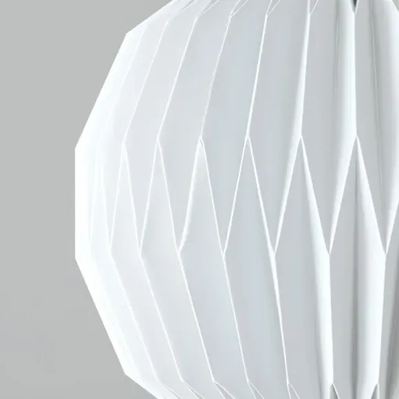 Round Pendant Shade Easy Fit - White, Paper