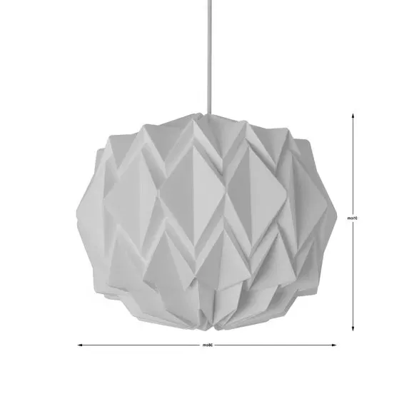 Round Pendant Shade - White, Paper