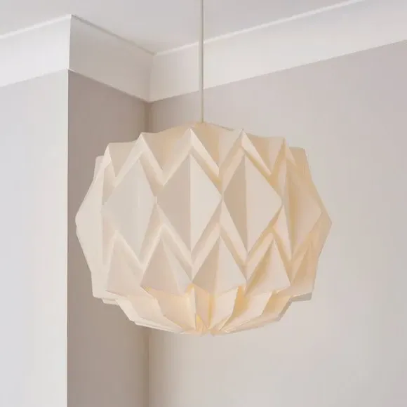 Round Pendant Shade - White, Paper image