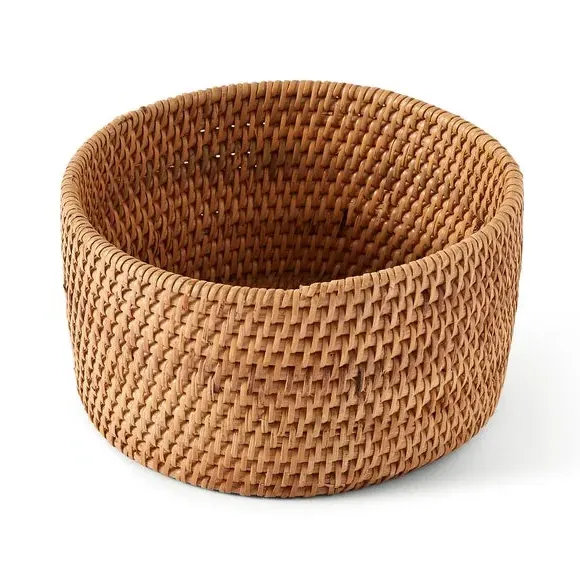 Round Storage Basket - Natural, Rattan