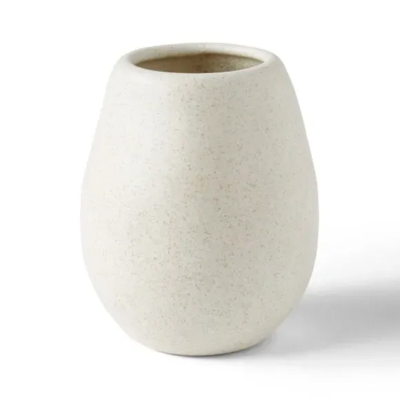 Round Toothbrush Holder - Cream, Ceramic