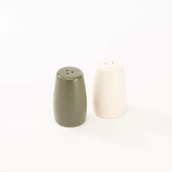 Salt and Pepper Set - Olive, Ceramic