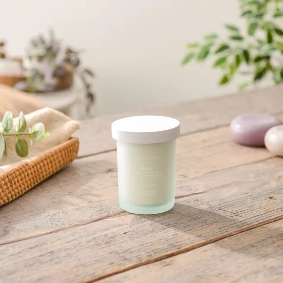 Scented Candle with Wooden Lid - White