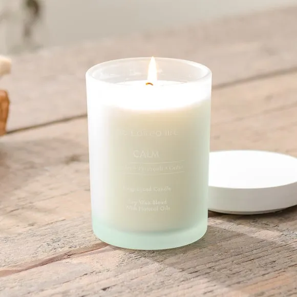 Scented Candle with Wooden Lid - White