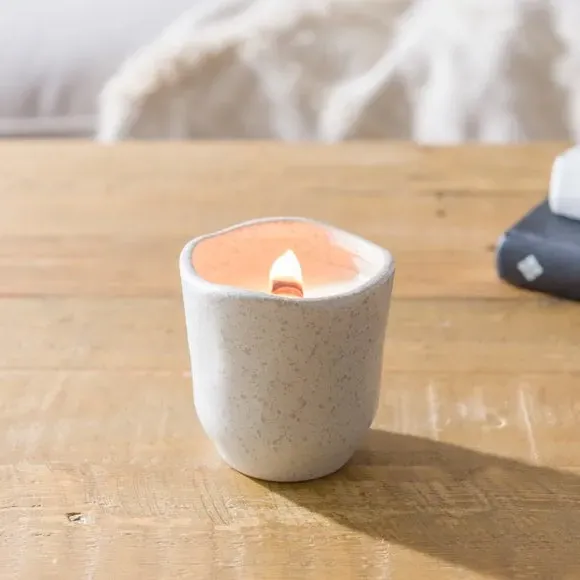 Sea Salt Rosemary Candle - Natural, Ceramic image