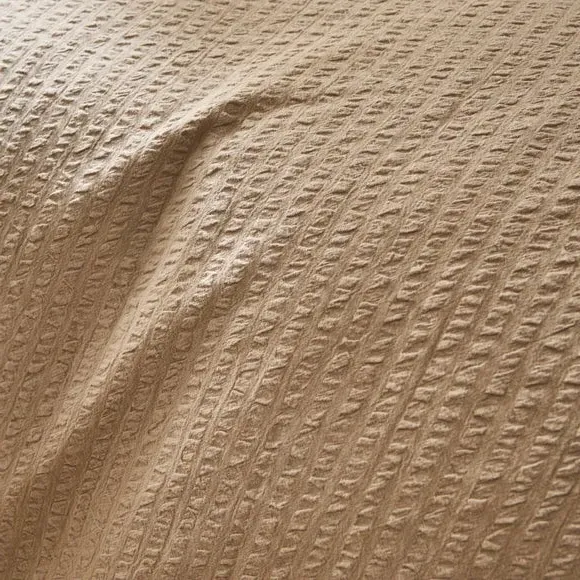 Seersucker Duvet Cover Set - Natural, Cotton