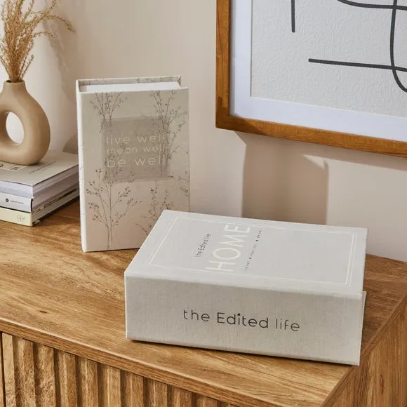 Set of 2 Storage Book Boxes - Light Grey image