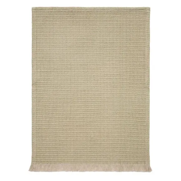 Set of 2 Waffle Tea Towels - Green, Cotton