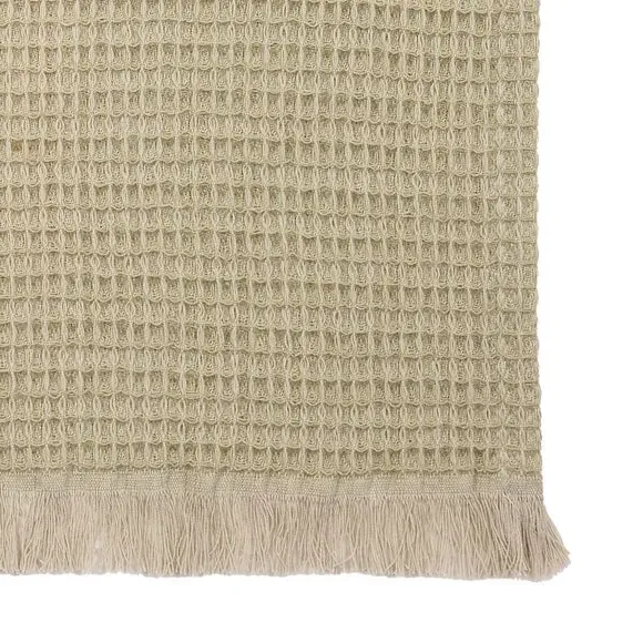 Set of 2 Waffle Tea Towels - Green, Cotton