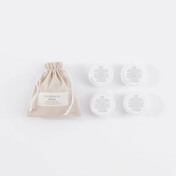 Set of 4 Wax Melts Relax Scent - White