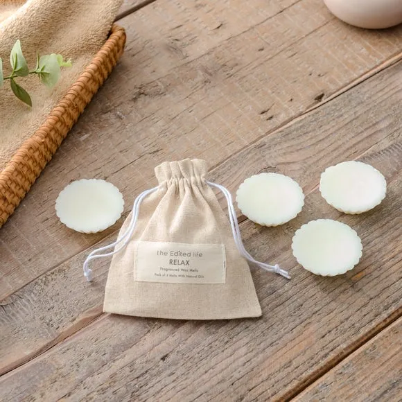 Set of 4 Wax Melts Relax Scent - White