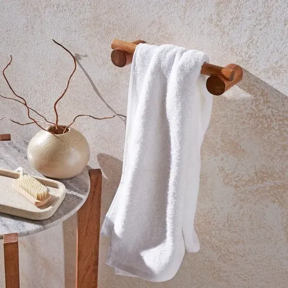 Short Towel Rail Wall Mount - Natural, Acacia Wood image