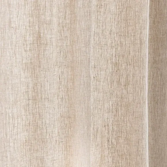 Single Voile Panel with Hidden Tab Top - Natural, Linen