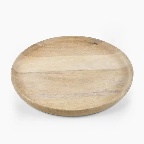 Small Round Platter - Natural, Mango Wood