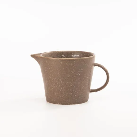 Speckled Measuring Jug - Dark Brown, Stoneware