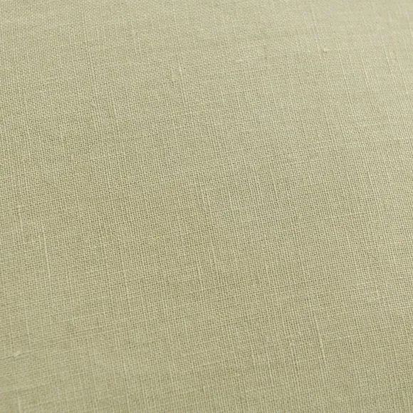 Square Cushion with Oxford Edge - Olive, Linen