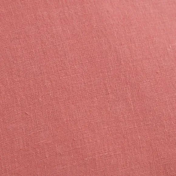 Square Cushion with Oxford Edge - Terracotta, Linen