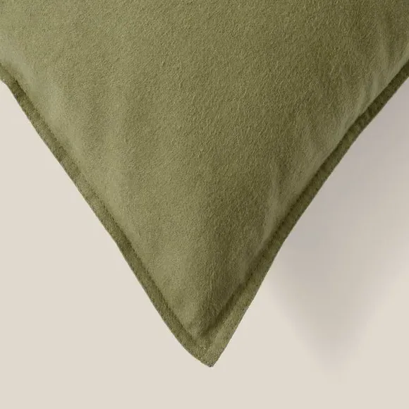 Standard Pillowcase Pair - Olive, Organic Cotton