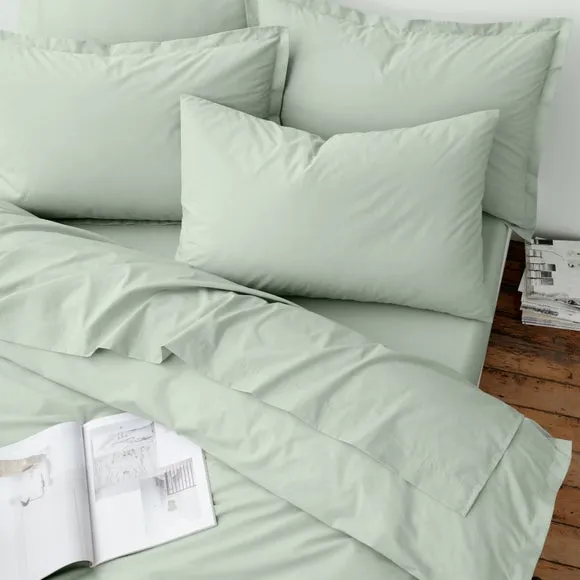 Standard Pillowcase Pair - Sage, Organic Cotton