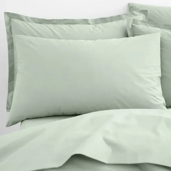 Standard Pillowcase Pair - Sage, Organic Cotton